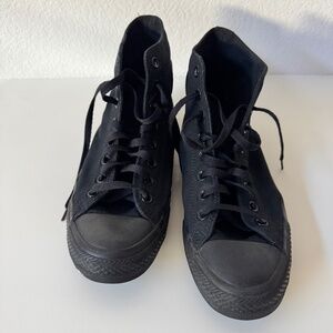 Converse Chuck Taylor All Star High-Top Sneakers in the Black Monochrome